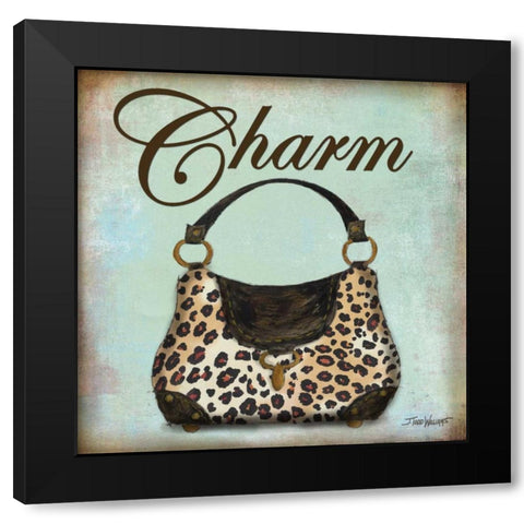 Leopard Purse Black Modern Wood Framed Art Print with Double Matting by Williams, Todd