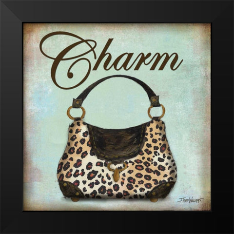 Leopard Purse Black Modern Wood Framed Art Print by Williams, Todd