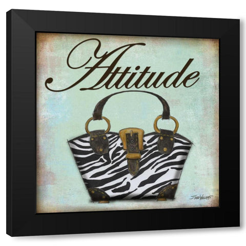 Zebra Purse Black Modern Wood Framed Art Print with Double Matting by Williams, Todd
