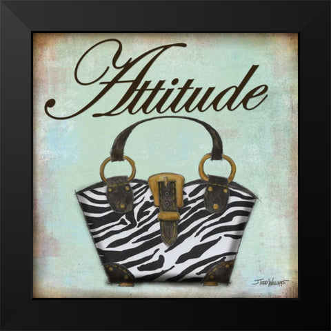 Zebra Purse Black Modern Wood Framed Art Print by Williams, Todd