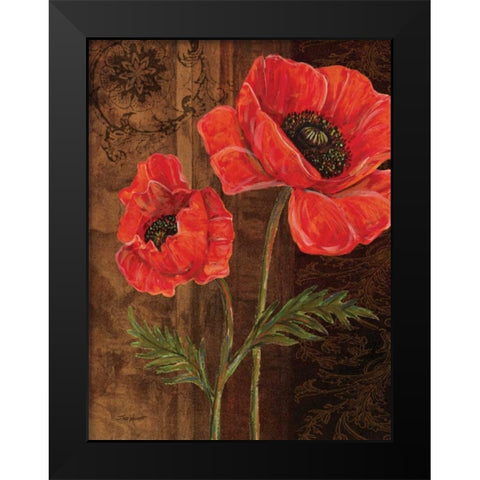 Poppy Portrait I Black Modern Wood Framed Art Print by Williams, Todd
