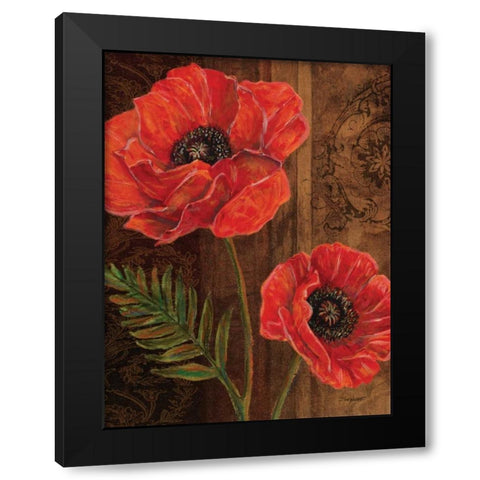 Poppy Portrait II Black Modern Wood Framed Art Print with Double Matting by Williams, Todd