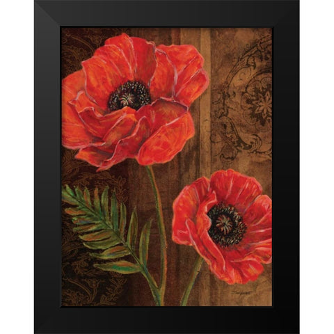 Poppy Portrait II Black Modern Wood Framed Art Print by Williams, Todd