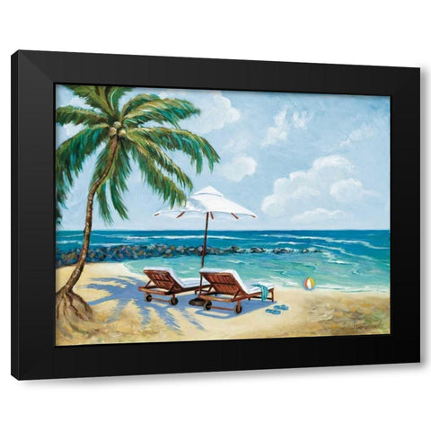 Sea Side Black Modern Wood Framed Art Print with Double Matting by Williams, Todd