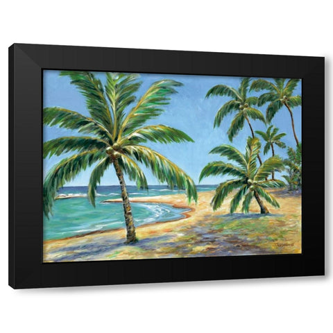 Tropical Beach Black Modern Wood Framed Art Print by Williams, Todd