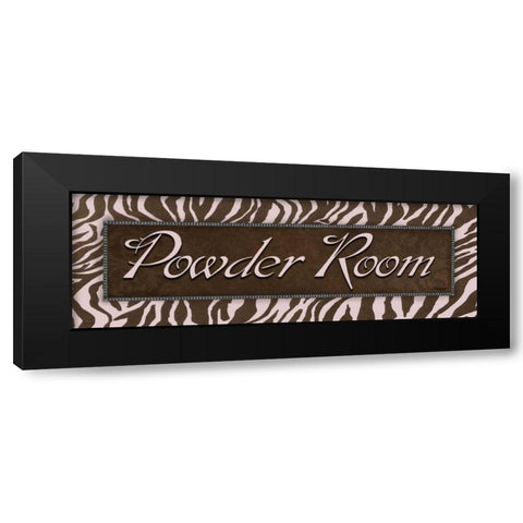 Powder Room Black Modern Wood Framed Art Print with Double Matting by Williams, Todd