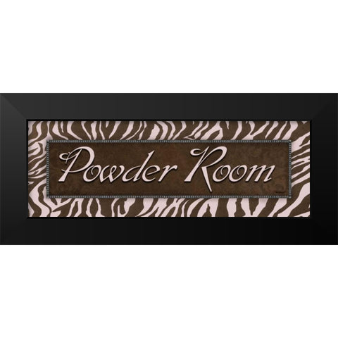Powder Room Black Modern Wood Framed Art Print by Williams, Todd