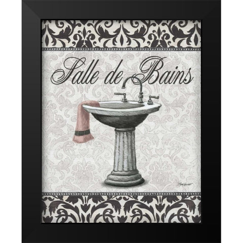 Salle De Bains Black Modern Wood Framed Art Print by Williams, Todd