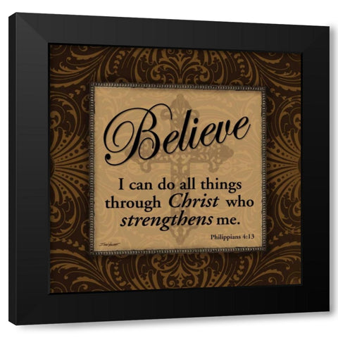 Believe Black Modern Wood Framed Art Print by Williams, Todd