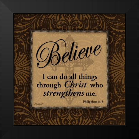 Believe Black Modern Wood Framed Art Print by Williams, Todd