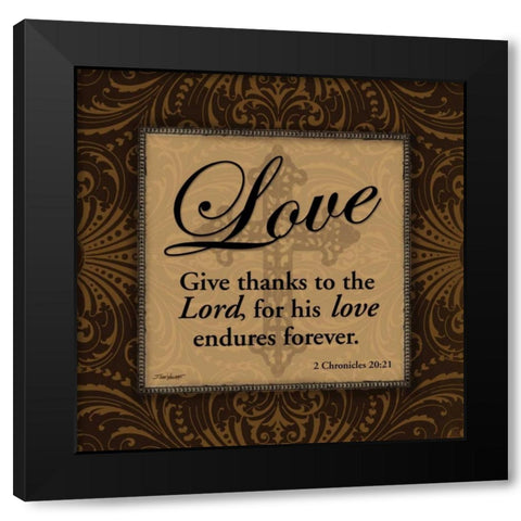 Love Black Modern Wood Framed Art Print with Double Matting by Williams, Todd