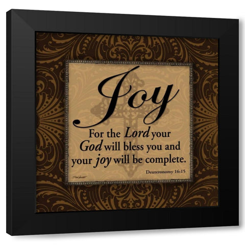 Joy Black Modern Wood Framed Art Print by Williams, Todd