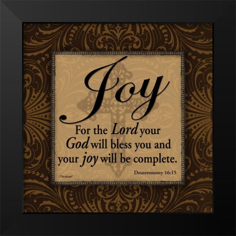 Joy Black Modern Wood Framed Art Print by Williams, Todd