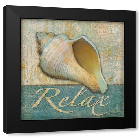 Relax Black Modern Wood Framed Art Print by Williams, Todd