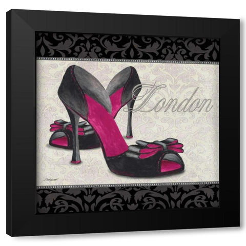 Pink Shoes Square I Black Modern Wood Framed Art Print with Double Matting by Williams, Todd