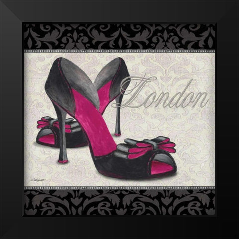 Pink Shoes Square I Black Modern Wood Framed Art Print by Williams, Todd