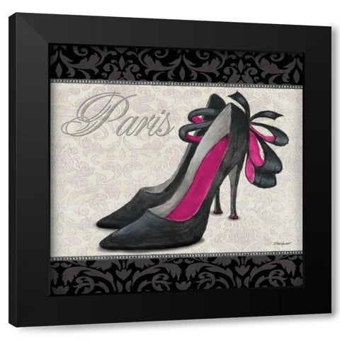Pink Shoes Square II Black Modern Wood Framed Art Print with Double Matting by Williams, Todd