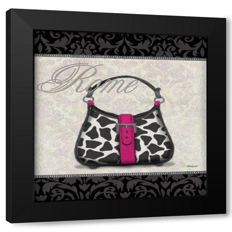 Pink Purse Square II Black Modern Wood Framed Art Print by Williams, Todd