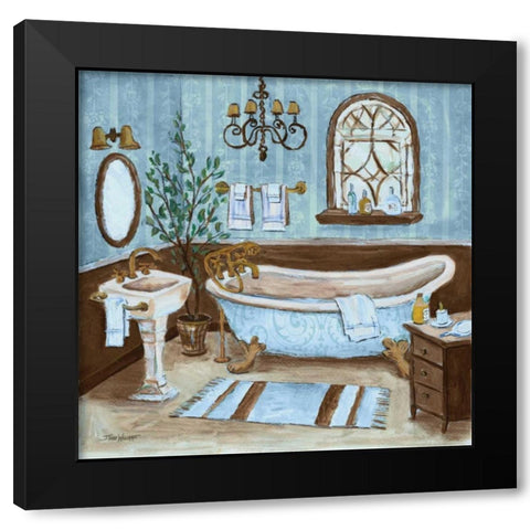 Tranquil Bath II Black Modern Wood Framed Art Print with Double Matting by Williams, Todd
