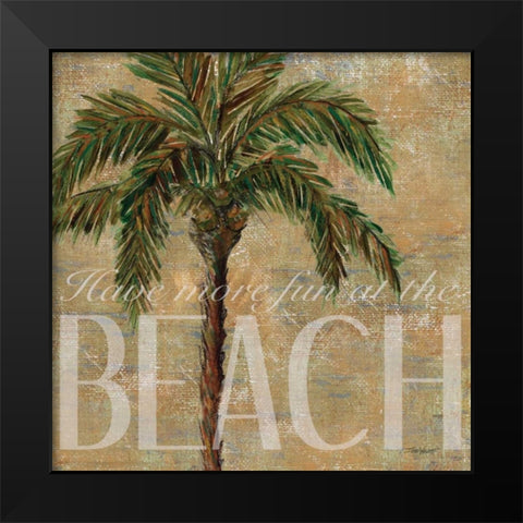 Beach Palm Black Modern Wood Framed Art Print by Williams, Todd