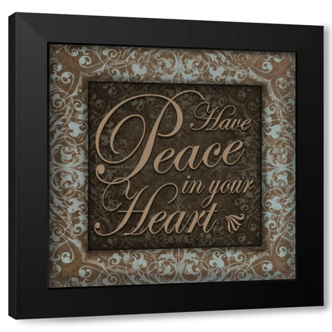 Have Peace Black Modern Wood Framed Art Print by Williams, Todd