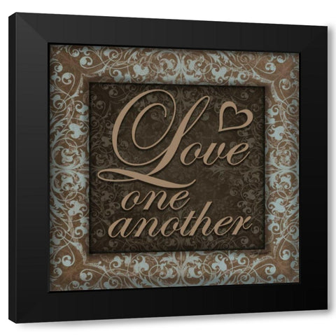 Love Another Black Modern Wood Framed Art Print with Double Matting by Williams, Todd
