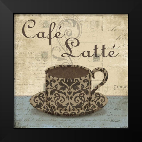 Cafe Latte Black Modern Wood Framed Art Print by Williams, Todd