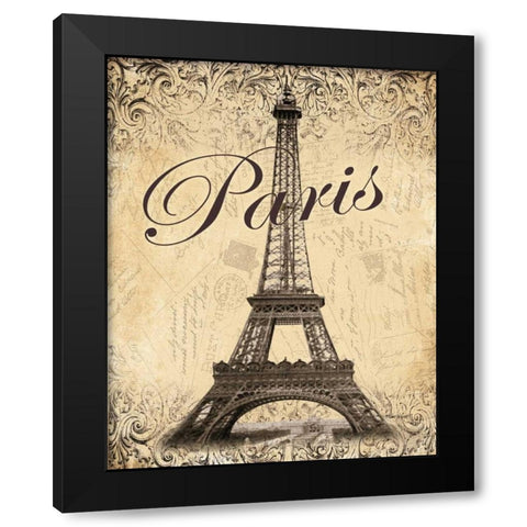 Paris Black Modern Wood Framed Art Print by Williams, Todd