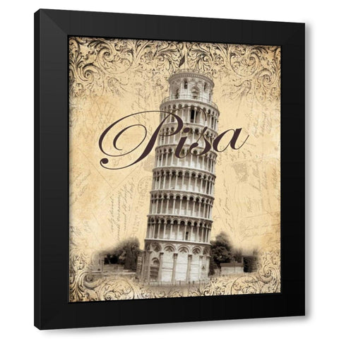 Pisa Black Modern Wood Framed Art Print by Williams, Todd