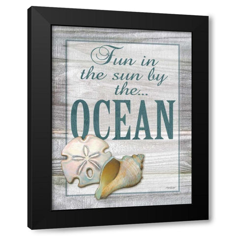 Fun in the Sun Black Modern Wood Framed Art Print with Double Matting by Williams, Todd