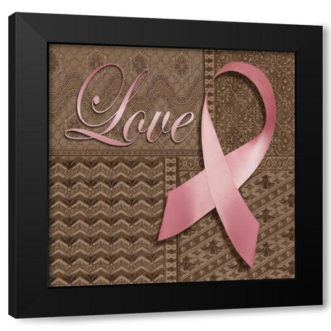 Love Ribbon Black Modern Wood Framed Art Print by Williams, Todd