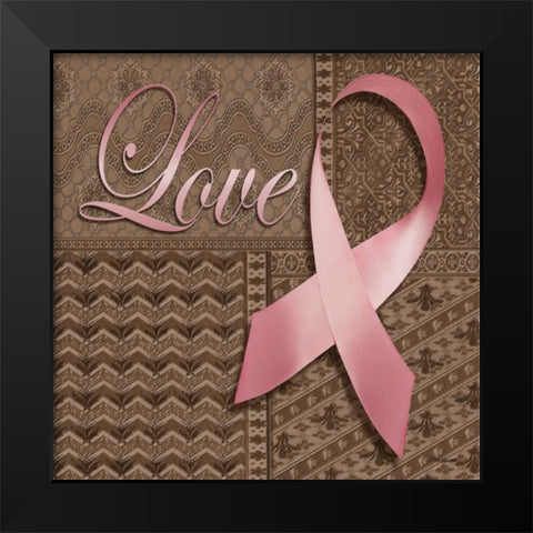 Love Ribbon Black Modern Wood Framed Art Print by Williams, Todd