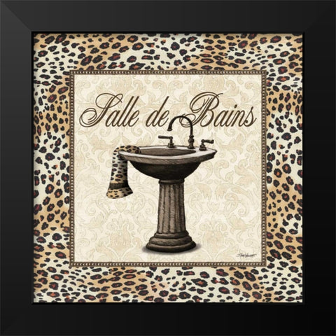 Leopard Sink Black Modern Wood Framed Art Print by Williams, Todd