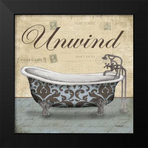 Unwind Tub Black Modern Wood Framed Art Print by Williams, Todd