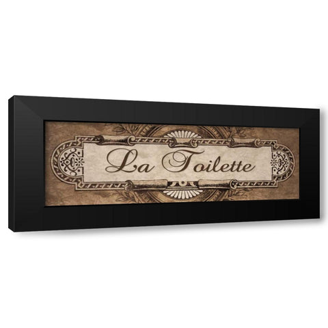 French Bath Sign I Black Modern Wood Framed Art Print by Williams, Todd