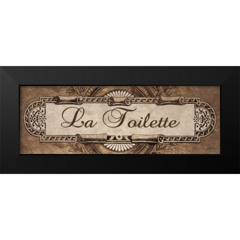 French Bath Sign I Black Modern Wood Framed Art Print by Williams, Todd