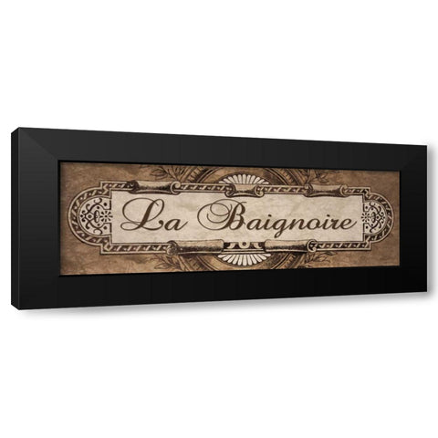 French Bath Sign II Black Modern Wood Framed Art Print by Williams, Todd