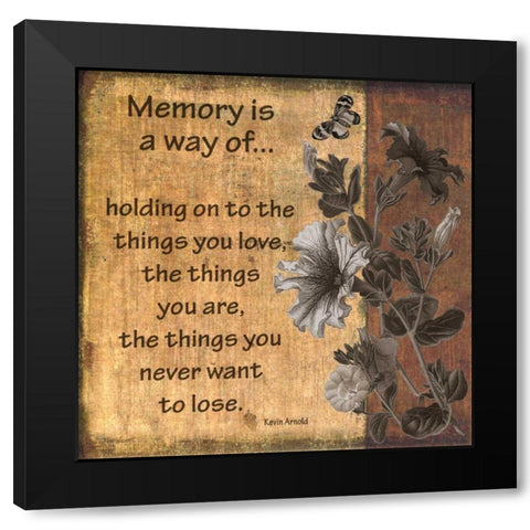Memory Black Modern Wood Framed Art Print by Williams, Todd