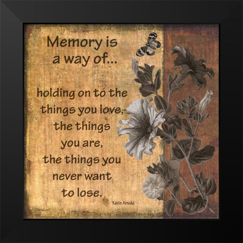 Memory Black Modern Wood Framed Art Print by Williams, Todd