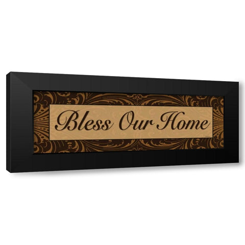 Bless Our Home Black Modern Wood Framed Art Print with Double Matting by Williams, Todd