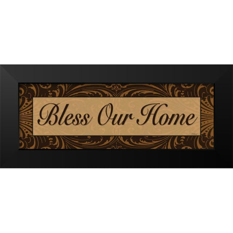 Bless Our Home Black Modern Wood Framed Art Print by Williams, Todd