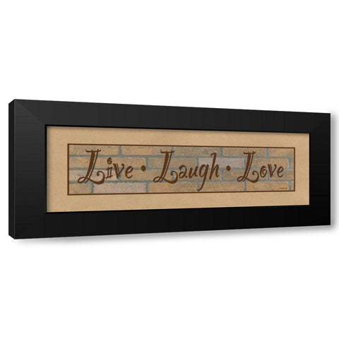 Live Laugh Love Black Modern Wood Framed Art Print with Double Matting by Williams, Todd