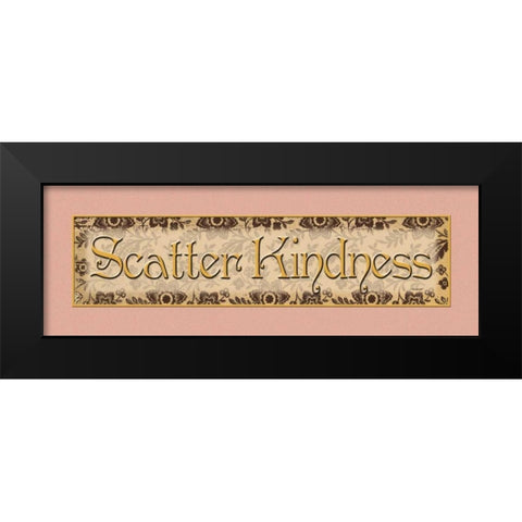 Scatter Kindness Black Modern Wood Framed Art Print by Williams, Todd