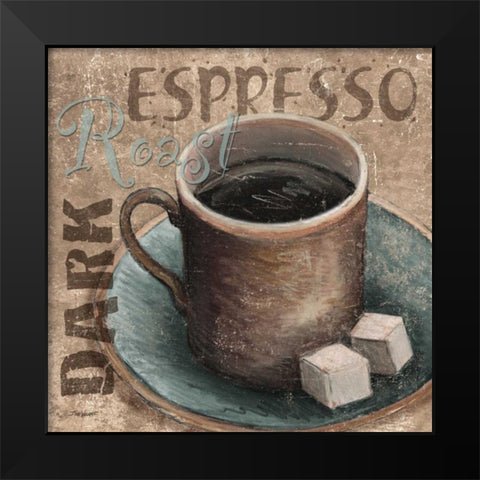 Blue Specialty Coffee II Black Modern Wood Framed Art Print by Williams, Todd