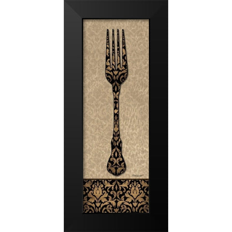 Fork Black Modern Wood Framed Art Print by Williams, Todd