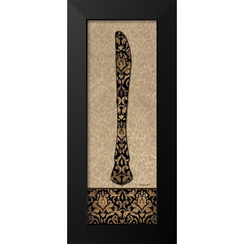 Knife Black Modern Wood Framed Art Print by Williams, Todd