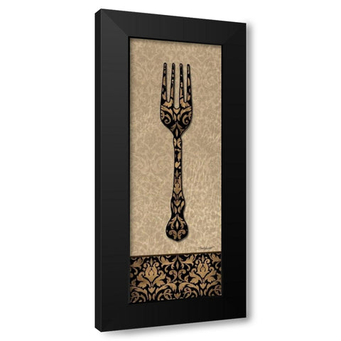 Salad Fork Black Modern Wood Framed Art Print with Double Matting by Williams, Todd