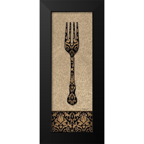 Salad Fork Black Modern Wood Framed Art Print by Williams, Todd