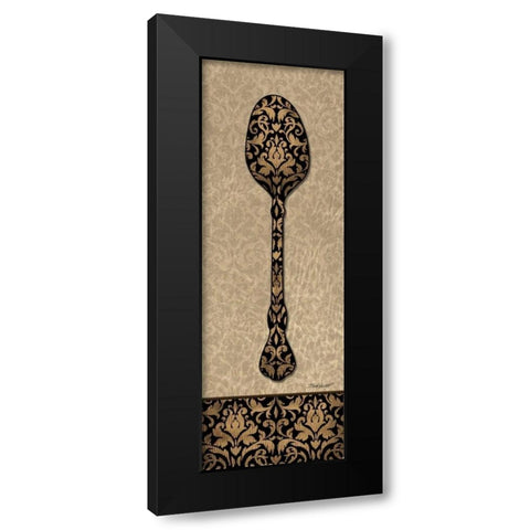 Spoon Black Modern Wood Framed Art Print with Double Matting by Williams, Todd