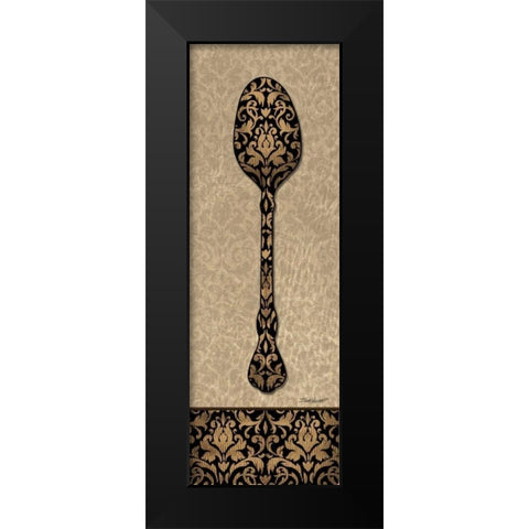 Spoon Black Modern Wood Framed Art Print by Williams, Todd